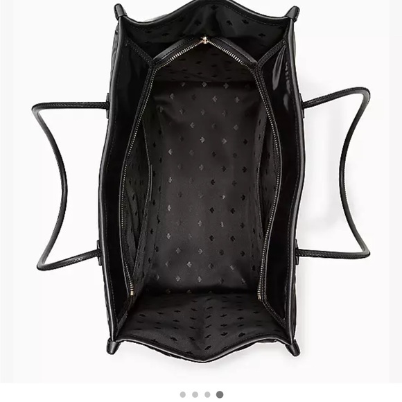 Kate Spade Ella Ksny Puffy Extra Large Tote Bag Black Nylon NWT Womens Authentic - Picture 8 of 11